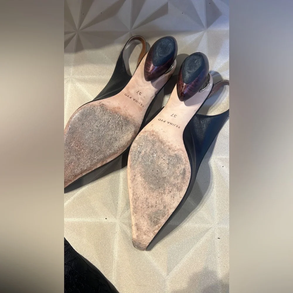 Rejina Pyo Black Slingback Heels size 37